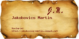 Jakobovics Martin névjegykártya